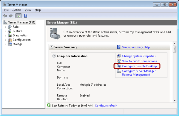 2008 Terminal Server: Connection was denied, not authorized for remote login.