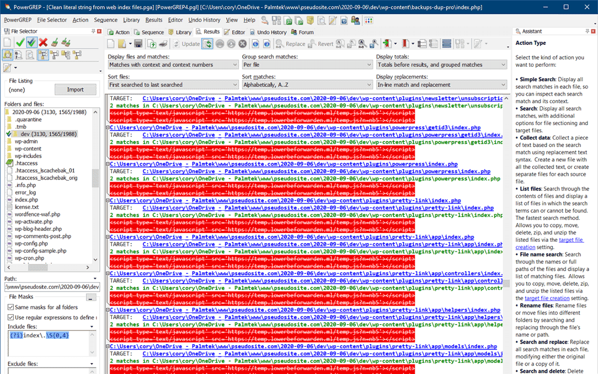 Using powergrep to remove strings from files 12