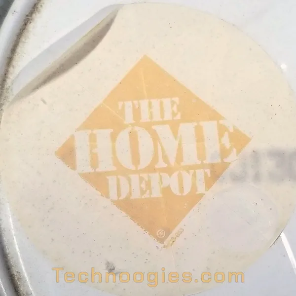 Example of a faded, unreadable thermal lablel.